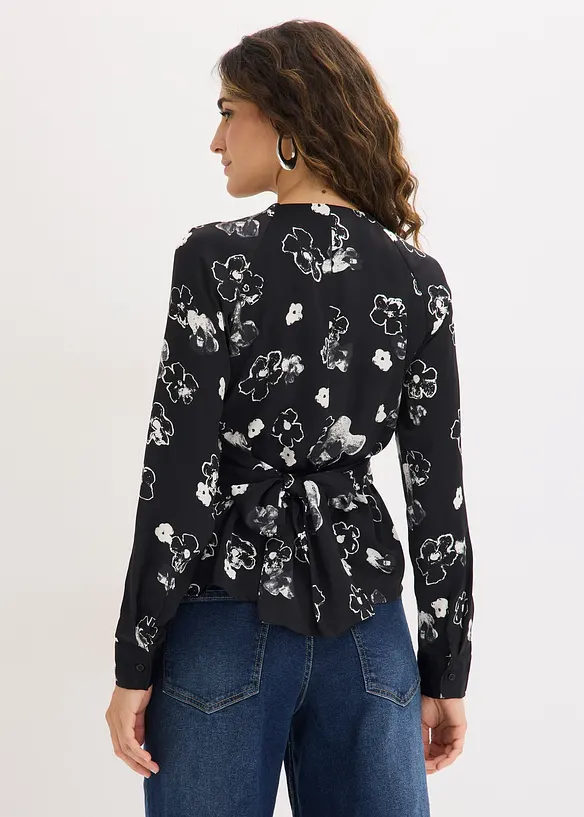 Halenka ze spl&yacute;vav&eacute;ho sat&eacute;nu, bonprix