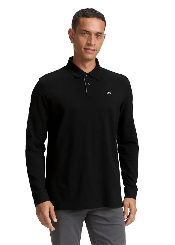 Triko polo s dlouh&yacute;m ruk&aacute;vem, značka Tom Tailor, Tom Tailor