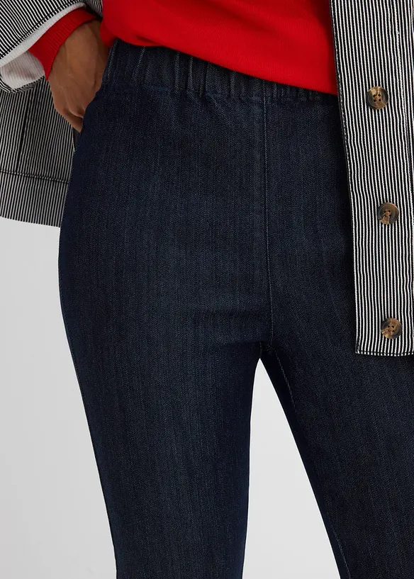 Dž&iacute;ny Slim Fit, High Waist, zkr&aacute;cen&eacute;, bonprix