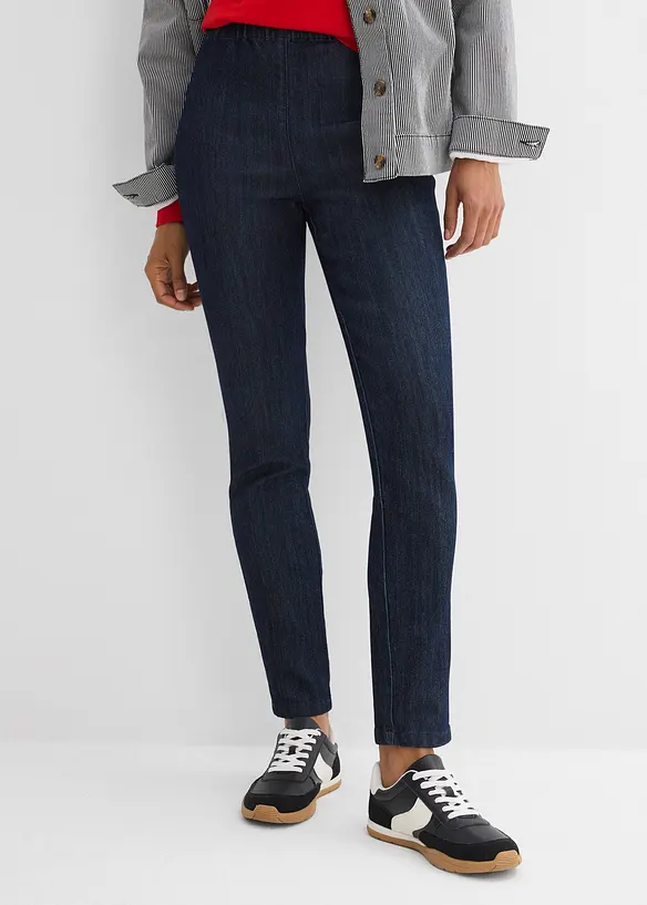 Dž&iacute;ny Slim Fit, High Waist, zkr&aacute;cen&eacute;, bonprix