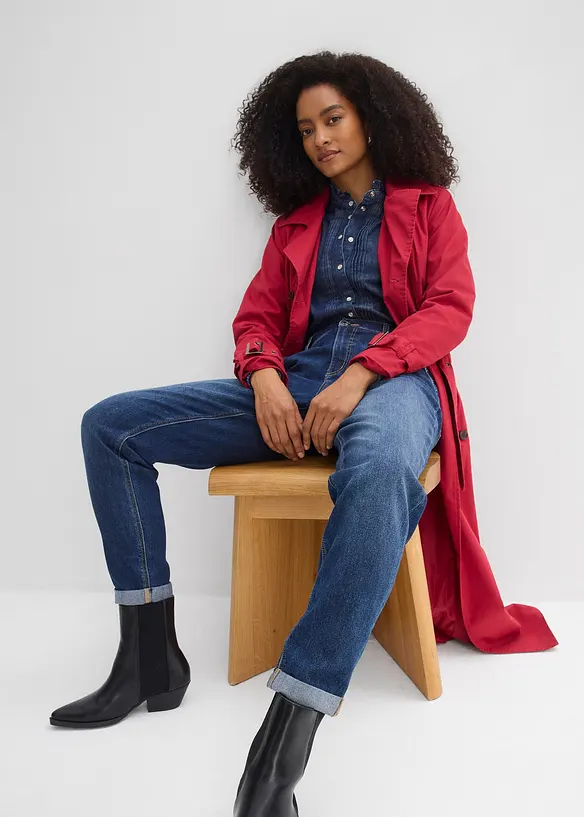 Dž&iacute;ny Boyfriend, Mid Waist, pas do gumy, bonprix