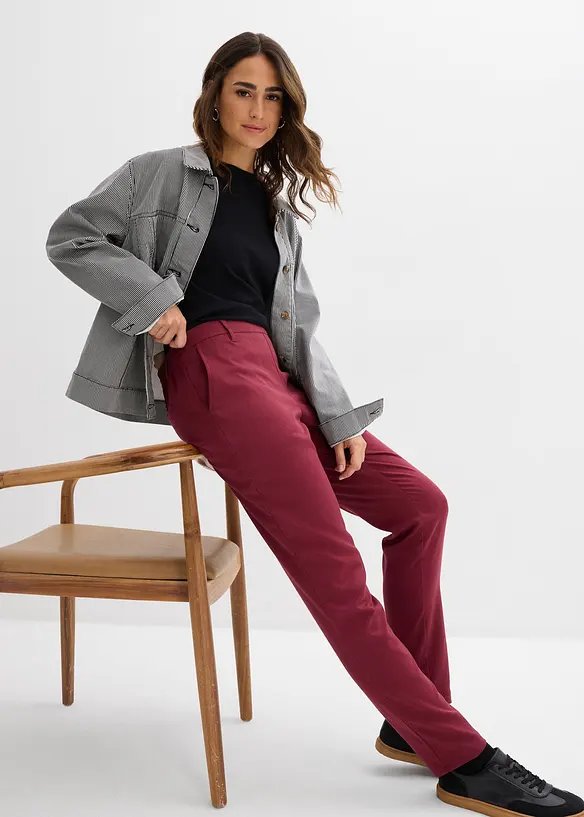 Kalhoty chino z visk&oacute;zov&eacute; směsi, bonprix