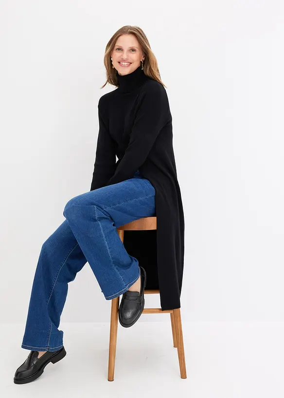 Dlouh&yacute; svetr s rozparkem, bonprix