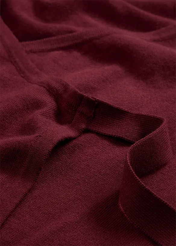 Pleten&yacute; zavinovac&iacute; kab&aacute;tek s vlnou merino, bonprix