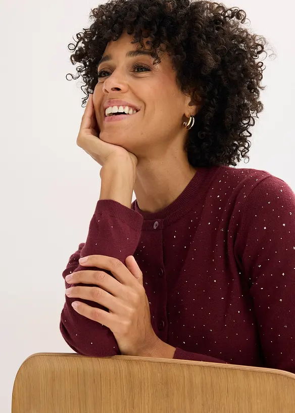 Pleten&yacute; kab&aacute;tek se třpytiv&yacute;mi kam&iacute;nky, bonprix