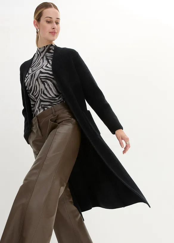 Pleten&yacute; kab&aacute;t s vlnou z alpaky, bonprix