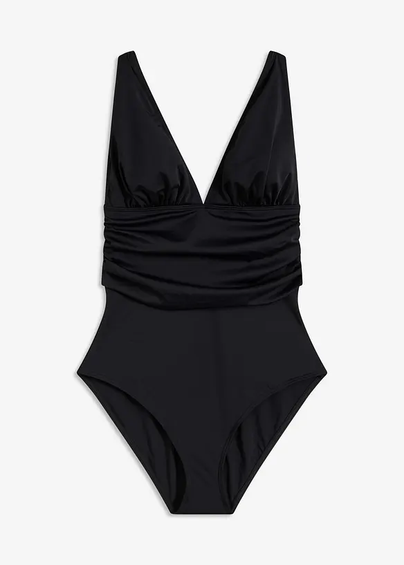 Jednod&iacute;ln&eacute; plavky s v&yacute;střihem do V, bonprix