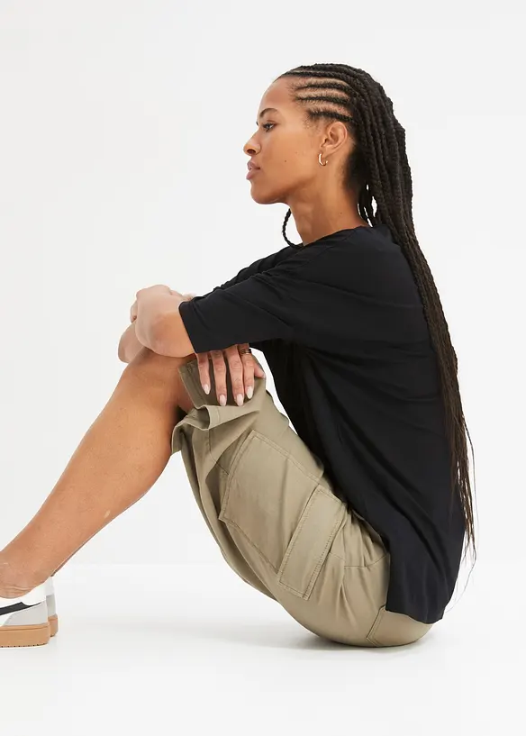 Boxy tričko z měkk&eacute; visk&oacute;zov&eacute; směsi, bonprix