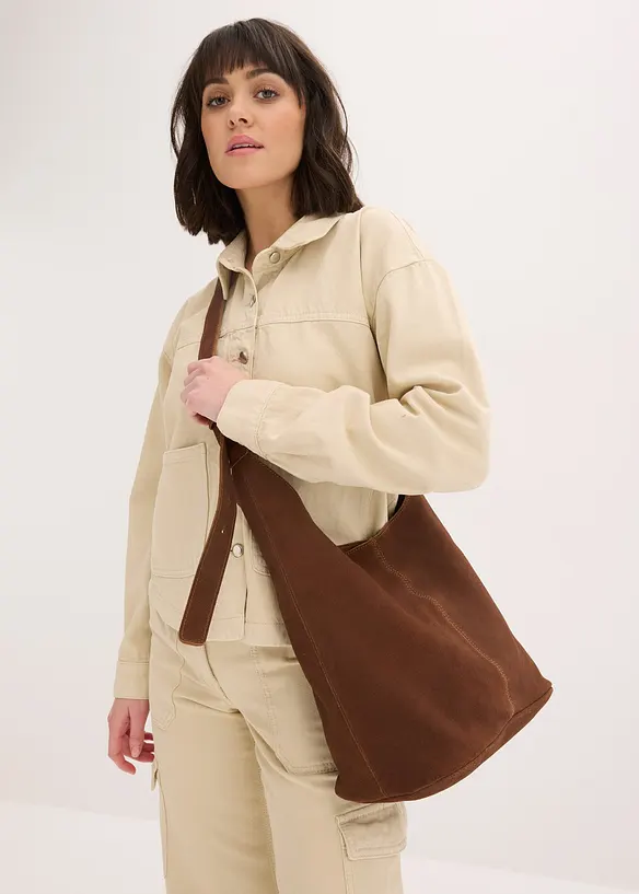 Kabelka/vak z velurov&eacute; kůže, bonprix