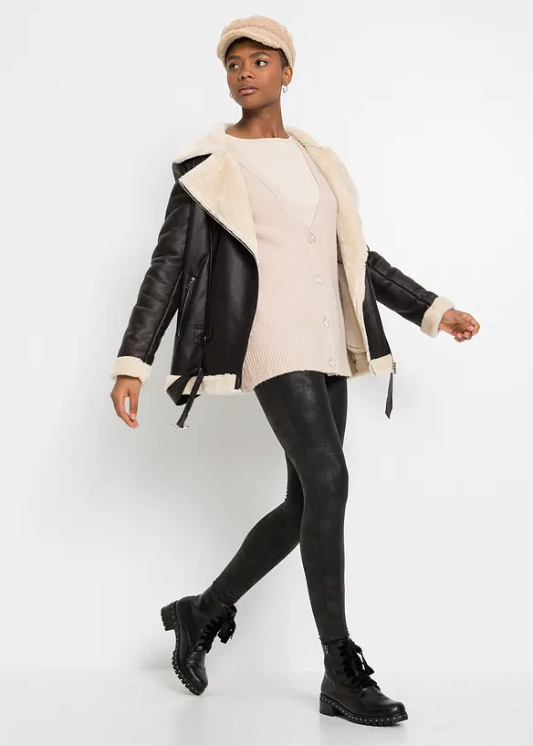 Termo leg&iacute;ny s povrchovou &uacute;pravou, bonprix