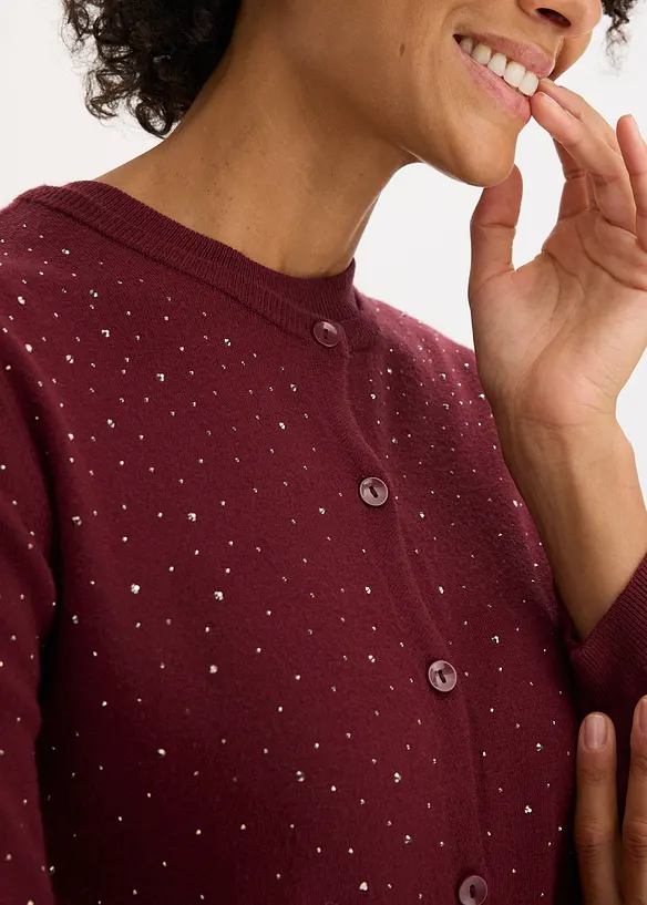 Pleten&yacute; kab&aacute;tek se třpytiv&yacute;mi kam&iacute;nky, bonprix