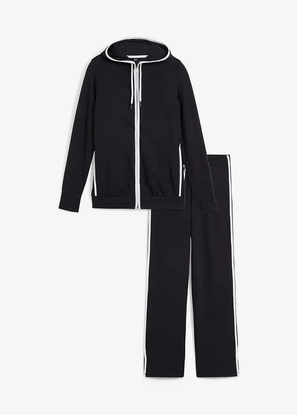 Strečov&aacute; joggingov&aacute; souprava z bavlny (2d&iacute;ln&aacute; souprava), bonprix