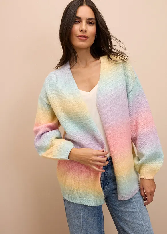 Pleten&yacute; kab&aacute;tek ze silněj&scaron;&iacute; pleteniny, z měkk&eacute; vlněn&eacute; směsi, bonprix