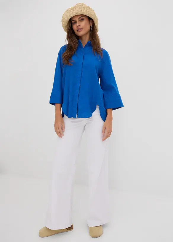 Strečov&eacute; dž&iacute;ny Wide Leg, Mid Waist, bonprix