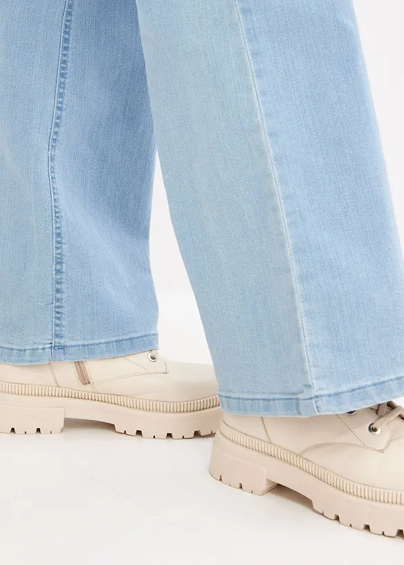 Strečov&eacute; dž&iacute;ny Wide Leg, Mid Waist, bonprix