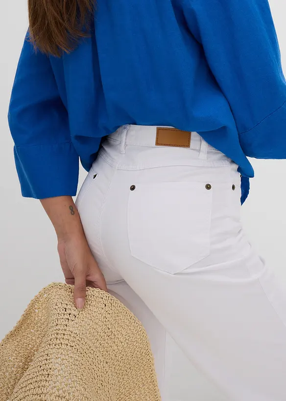 Strečov&eacute; dž&iacute;ny Wide Leg, Mid Waist, bonprix