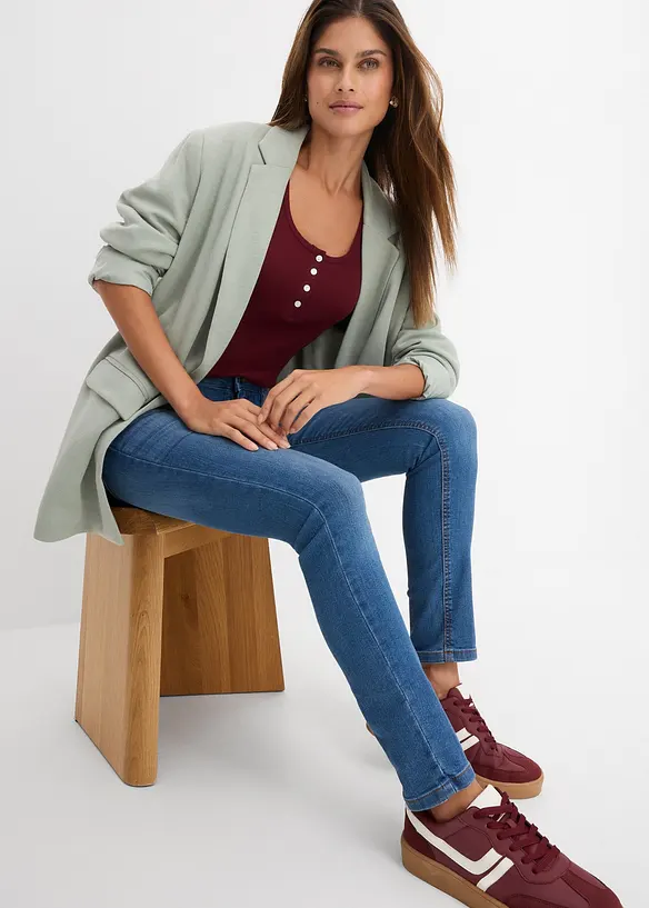 Strečov&eacute; dž&iacute;ny Skinny, Mid Waist, bonprix