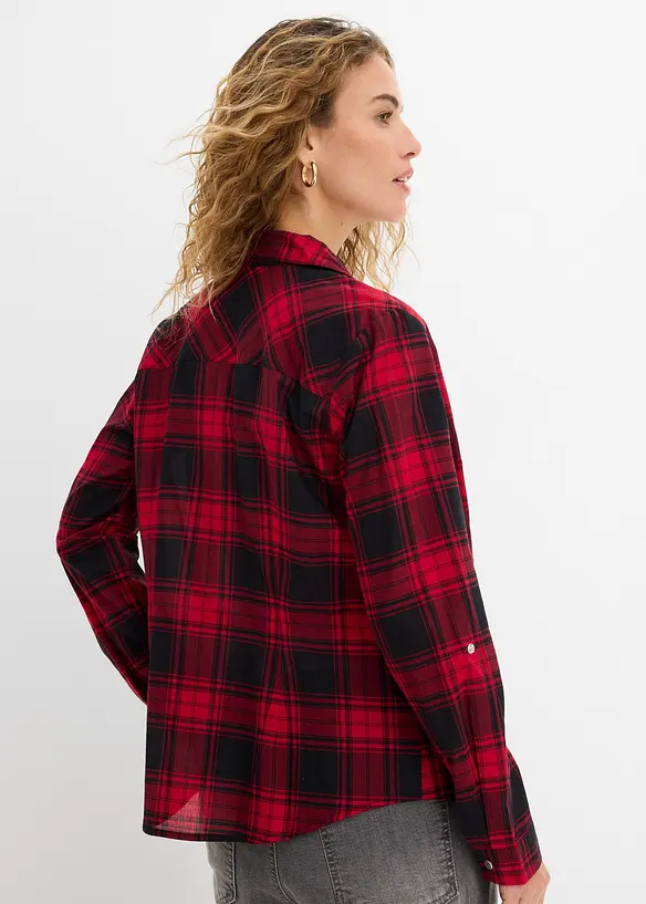 Kostkovan&aacute; ko&scaron;ilov&aacute; halenka z čist&eacute; bavlny, bonprix