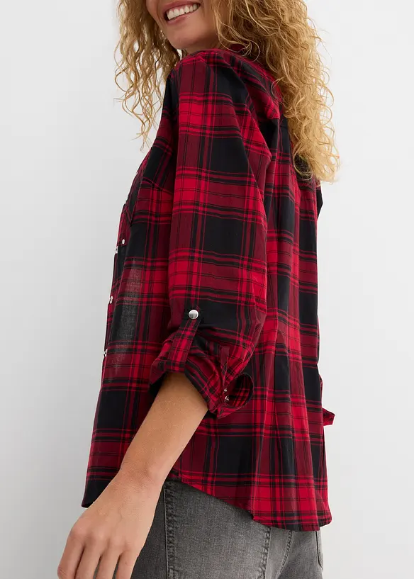 Kostkovan&aacute; ko&scaron;ilov&aacute; halenka z čist&eacute; bavlny, bonprix