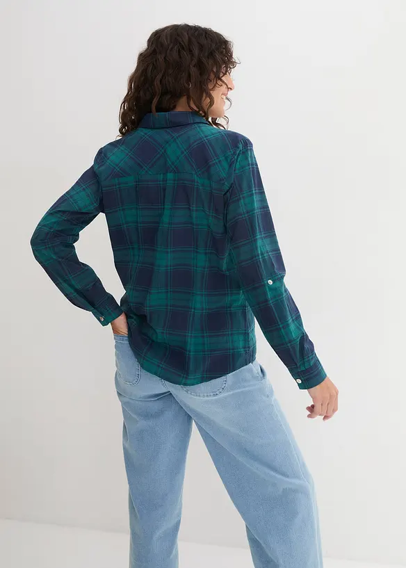 Kostkovan&aacute; ko&scaron;ilov&aacute; halenka z čist&eacute; bavlny, bonprix