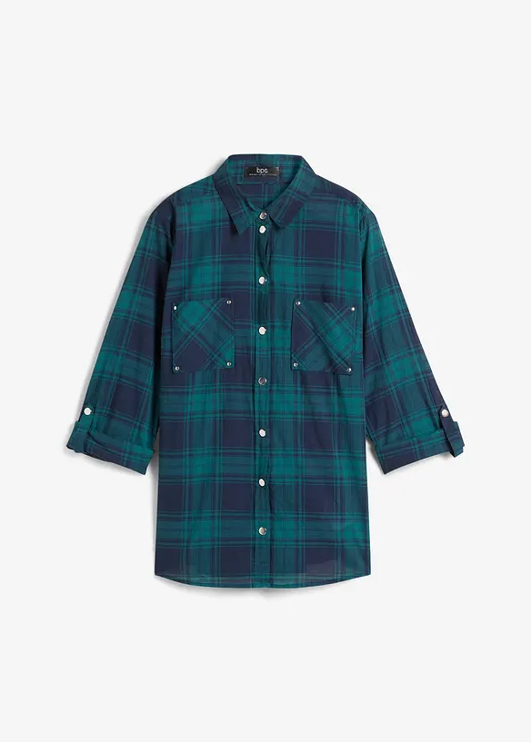 Kostkovan&aacute; ko&scaron;ilov&aacute; halenka z čist&eacute; bavlny, bonprix