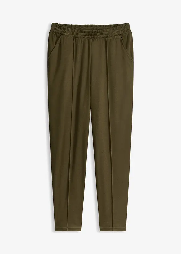 Žerzejov&eacute; kalhoty bez zap&iacute;n&aacute;n&iacute;, se s&aacute;mkem, bonprix