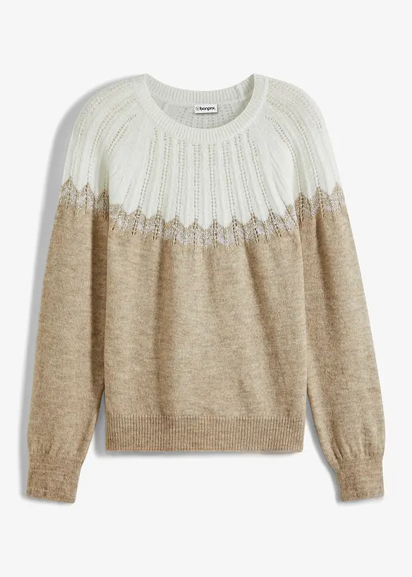 Ažurov&yacute; svetr, bonprix