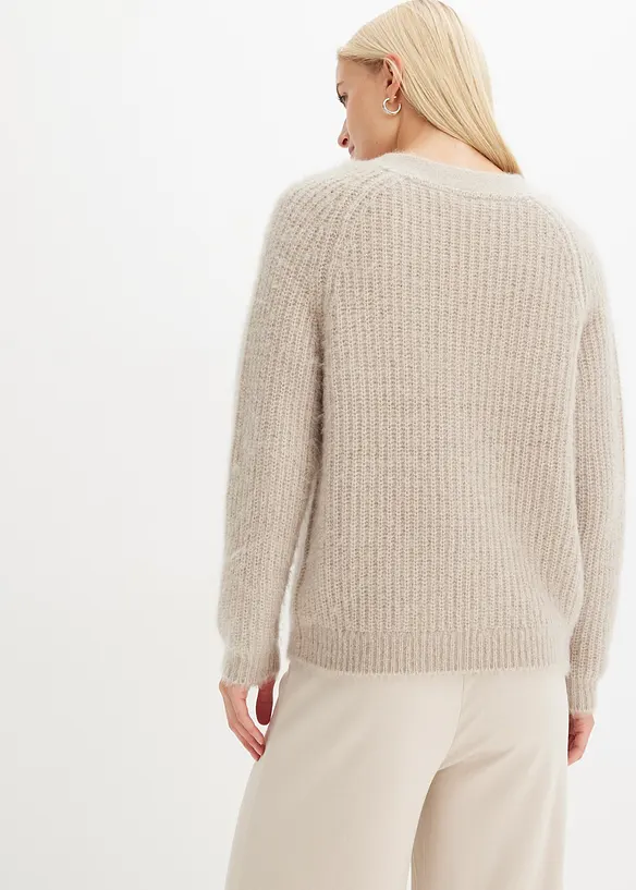 Žebrovan&yacute; kab&aacute;tek ze silněj&scaron;&iacute; pleteniny, bonprix