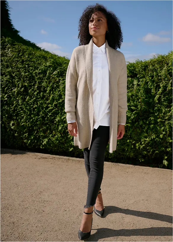 Dlouh&yacute; pleten&yacute; kab&aacute;tek, bonprix