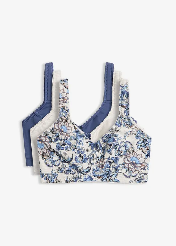 Podprsenka bez kostic, s organickou bavlnou (3 ks v balen&iacute;), bonprix