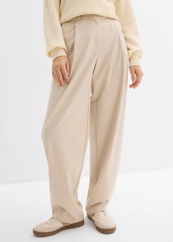 Kalhoty Barrel s vysok&yacute;m pasem, bonprix