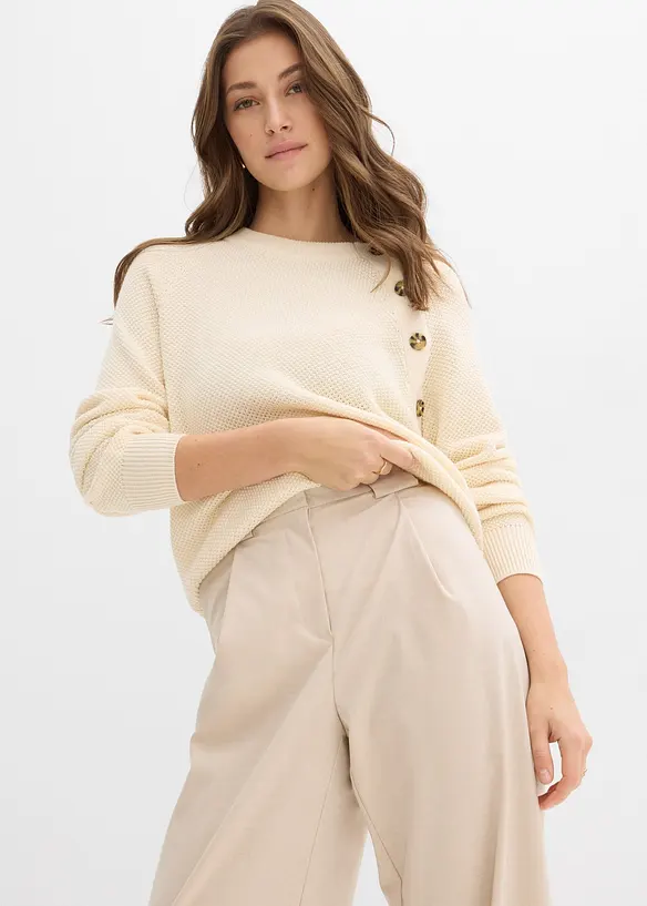 Kalhoty Barrel s vysok&yacute;m pasem, bonprix