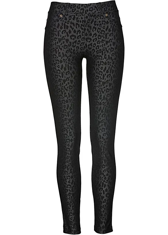 Jeggings s leopard&iacute;m potiskem, bonprix