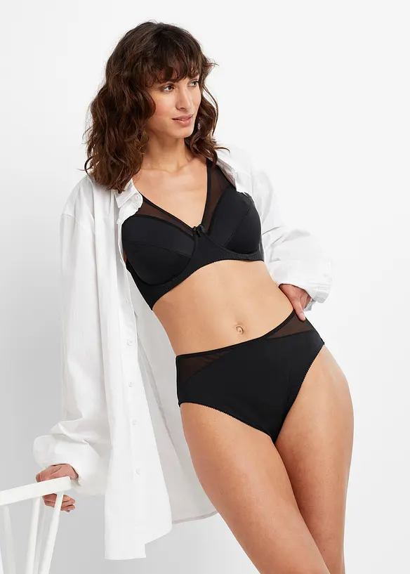 Podprsenka s kosticemi a s&iacute;ťovinou (2 ks v balen&iacute;), bonprix