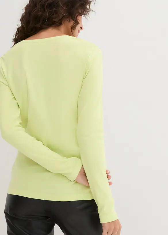 Tričko s dlouh&yacute;m ruk&aacute;vem, z čist&eacute; organick&eacute; bavlny, bonprix