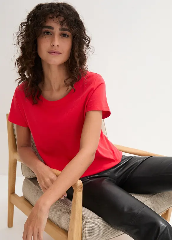 Tričko s kulat&yacute;m v&yacute;střihem (5 ks v balen&iacute;), bonprix