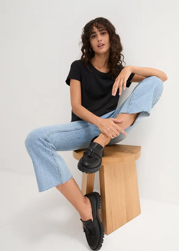 Tričko s kulat&yacute;m v&yacute;střihem (5 ks v balen&iacute;), bonprix