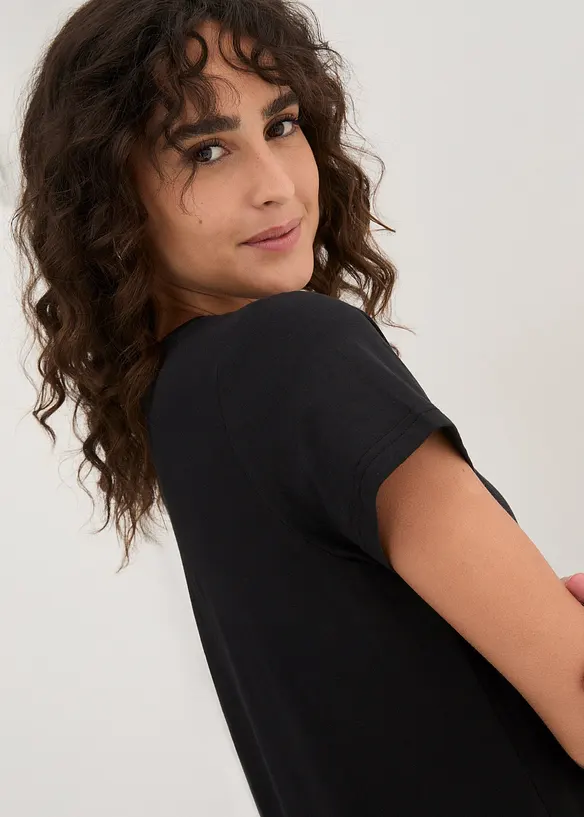 Tričko s kulat&yacute;m v&yacute;střihem (5 ks v balen&iacute;), bonprix