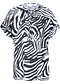 bílo-černá se zebřím potiskem