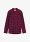 červeno-tmavě modrá kostkovaná