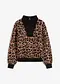 černo-hnědá s leopardím potiskem