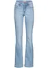 Bootcut džíny Mid Waist, strečové, bonprix