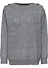 Oversize svetr s knoflíky, bonprix