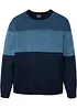 Svetr s kulatým výstřihem, ve stylu colourblocking, bonprix