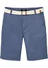 Strečové chino kalhoty s páskem, Regular Fit, bonprix