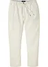 Kalhoty bez zapínání, se lnem, Relaxed Fit, Straight, bonprix