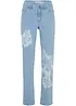 Strečové džíny s motýlkem Straight Mid Waist, bonprix