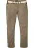 Chino kalhoty s pohodlným pasem a opaskem, Regular Fit, Straight, bonprix
