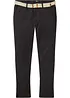 Chino kalhoty s pohodlným pasem a opaskem, Regular Fit, Straight, bonprix