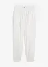 Kalhoty ze směsi bavlny a lnu, High Waist, bonprix